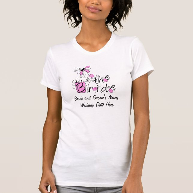 Pretty Flowers The Bride Customisable T-shirt (Front)