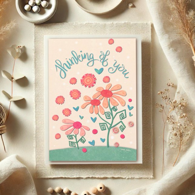 Pretty Flowers Thinking of You Simple Inspirivity Card (Creator Uploaded)