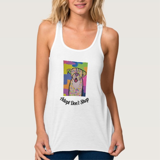 Pretty, flowy racerback tank for the dog advocate (Front)