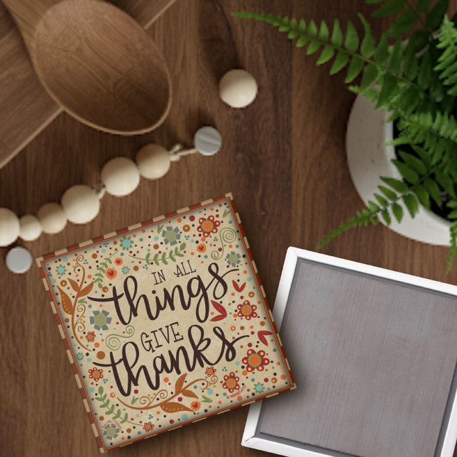 Pretty Folk Thankful Quote Inspirivity  Magnet (Creator Uploaded)