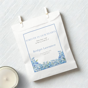 Pretty forget-me-nots funeral seed packet favour bags