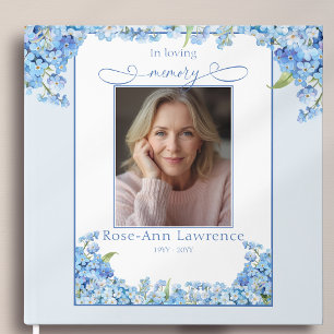 Pretty Forget-me-nots In Loving Memory Guest Book