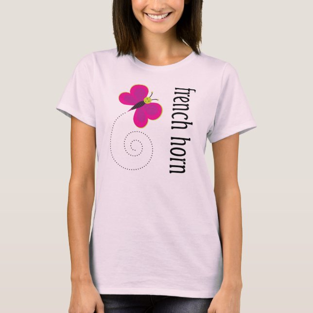 Pretty French Horn T-shirt (Front)