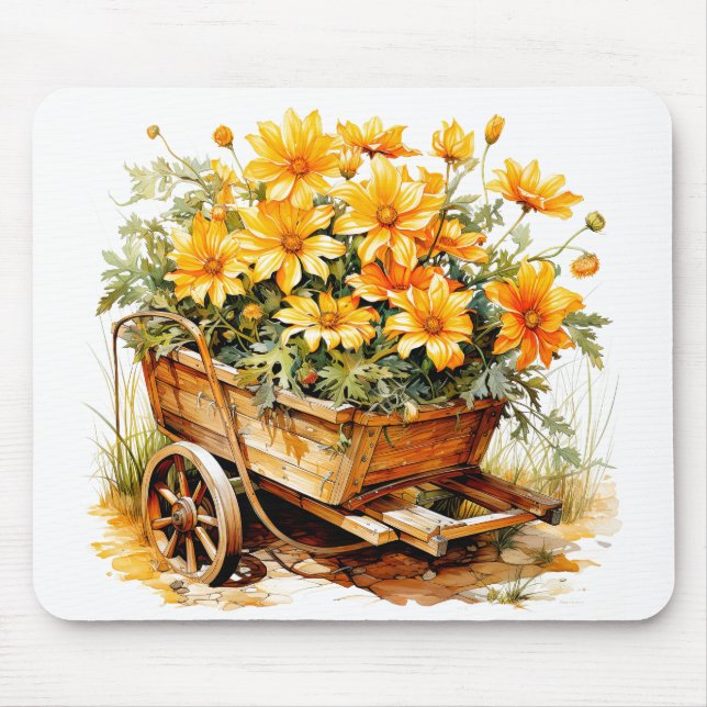 Pretty Fresh Flowers Mouse Pad (Front)