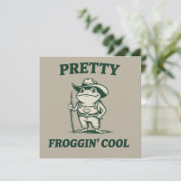 Pretty Froggin Cool Frog Toad Meme Lovers Vintage 