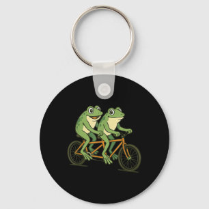 Pretty Frogs with Tandem Bike for Summer and Key Ring