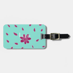 Pretty Fun Modern Flower Luggage Tag