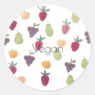 Pretty Fun Watercolor Fruit Sticker Customisable