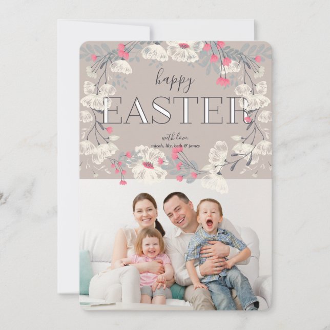 Pretty Garden Easter Photo Invitation (Front)