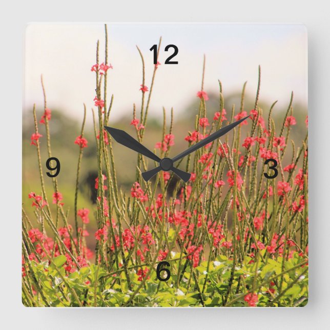 Pretty Garden Flowers Clock (Front)