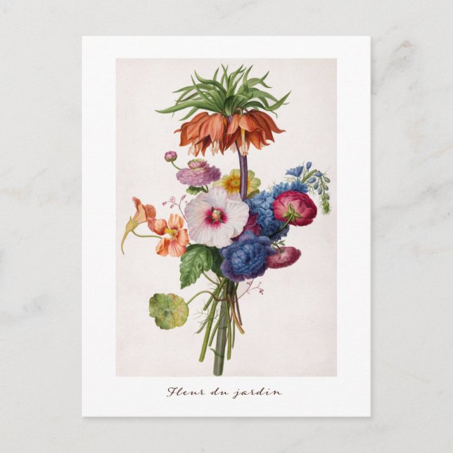 Pretty Garden Friendship Flowers Floral Bouquet Postcard (Front)