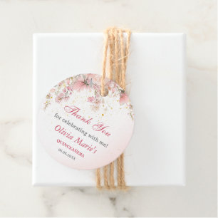 Pretty Garden Wildflowers Sweet 16  Favour Tags