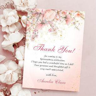 Pretty Garden Wildflowers Sweet 16 Thank You Card