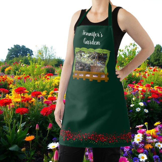 Pretty gardening flower garden lover personal apron (Pretty gardening flower garden lover personal apron. NIce apron to wear using working in the garden.)