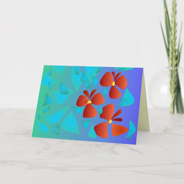 Pretty Geraniums  >All Occasions Greeting Card (Front)