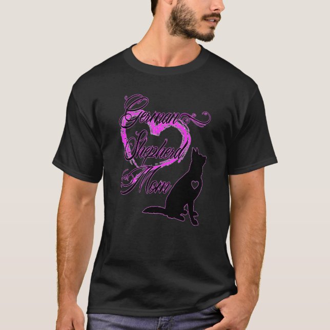 Pretty German Shepherd Mum T-Shirt (Front)