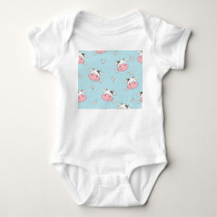 Pretty Girl Flowers: Hand-Drawn Vintage Baby Bodysuit