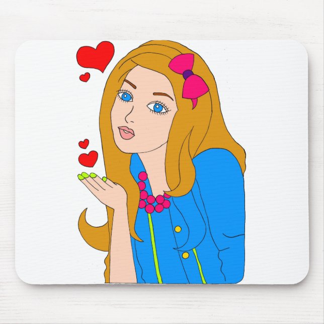 Pretty girl mouse pad (Front)