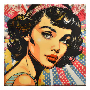 Pretty Girl Pop Art Photo Print