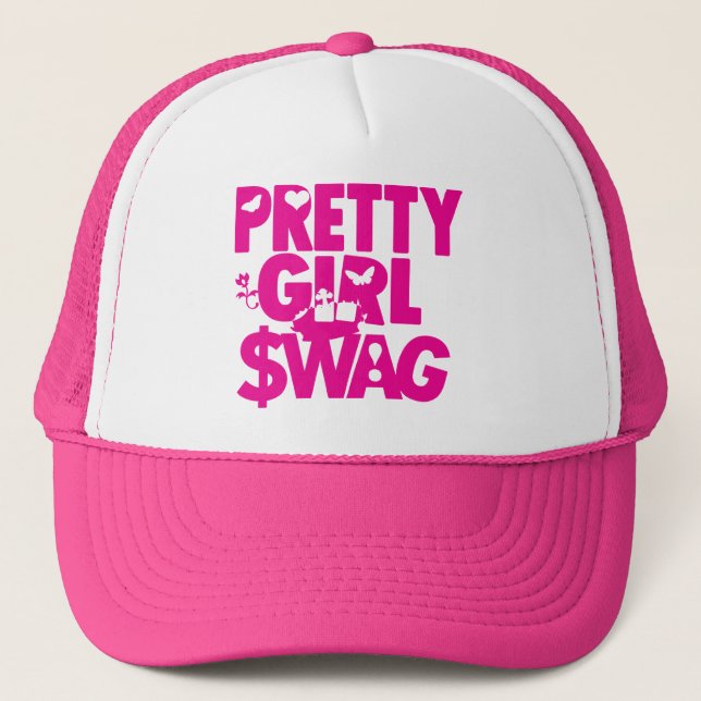pretty girl swag! trucker hat (Front)