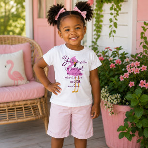 Pretty Girl Tropical Flamingo Baby T-Shirt
