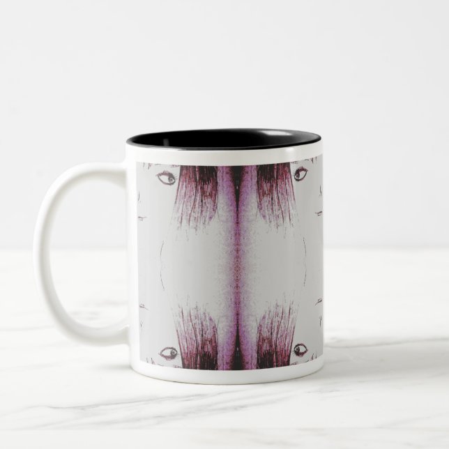 Pretty girl Two-Tone coffee mug (Left)