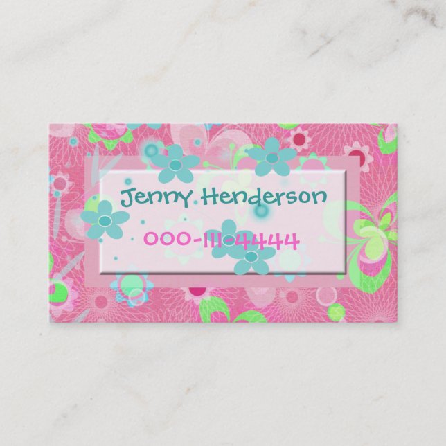 Pretty Girl's calling card (Front)