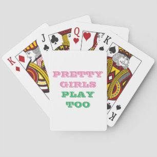 Pretty Girls Play Too Playing Cards
