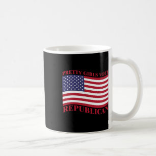 Pretty Girls Vote Republican Usa Flag Freedom Repu Coffee Mug