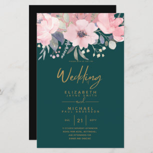 Pretty Girly Budget Rosegold Blush Pink Floral A9