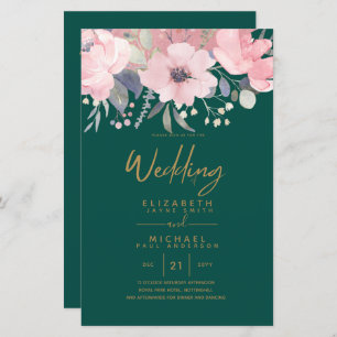 Pretty Girly Budget Rosegold Blush Pink Floral A9