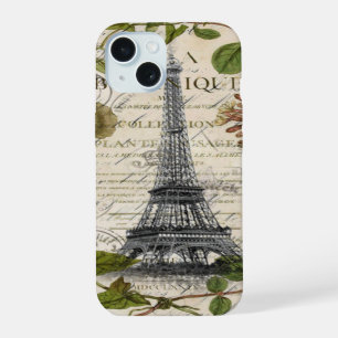 pretty girly chic i love paris eiffel tower iPhone 15 case