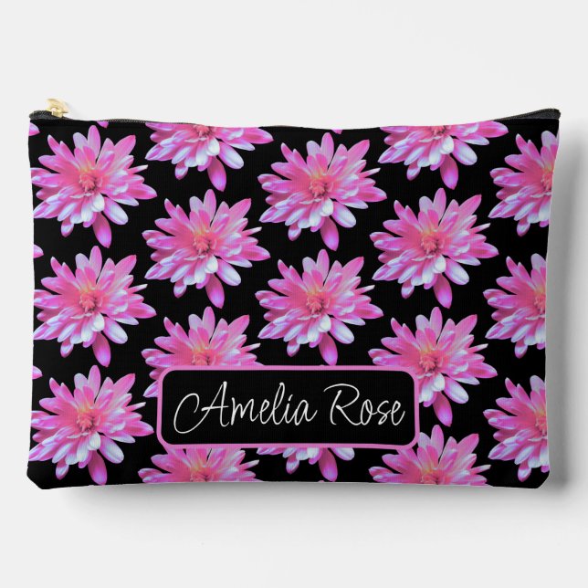 Pretty girly floral pattern cute daisy  accessory pouch (Front)