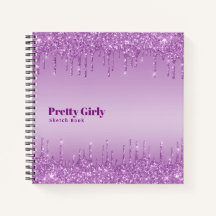 Pretty Girly Glitter Glam Sketchbook Doodles Notes