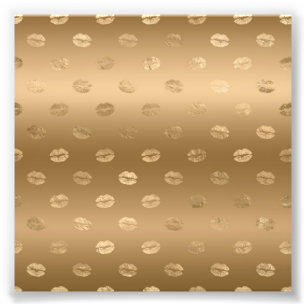 Pretty Girly Kisses Feminine Glam Sensual Lips Photo Print