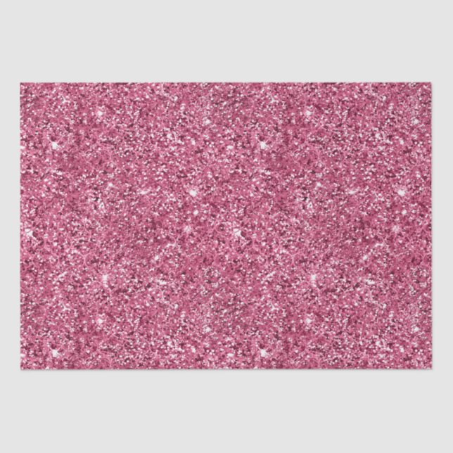 Pretty Girly Pink Glitter  Tissue Paper (Front)