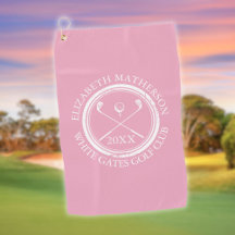 Pretty Girly Pink Golfer's Name Club Name and Date