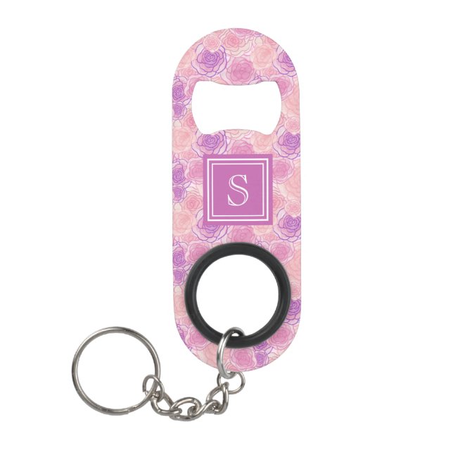 Pretty Girly Rose Floral Custom Monogram (Front)