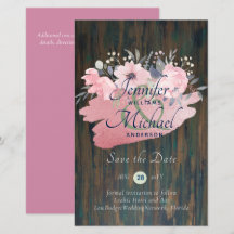 Pretty Girly Rose Gold Budget Save Dates