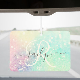Pretty Glitter Holographic Iridescent Girly Car Air Freshener