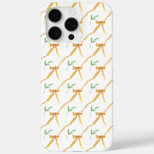 Pretty Gold Bows Pattern Case-Mate iPhone Case (Back)