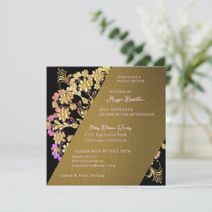Pretty Gold Bridal Shower Invitation
