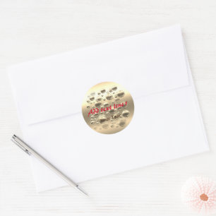 Pretty Gold Bubbles Classic Round Sticker