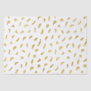 Pretty Gold Glam White Abstract Tissue Paper