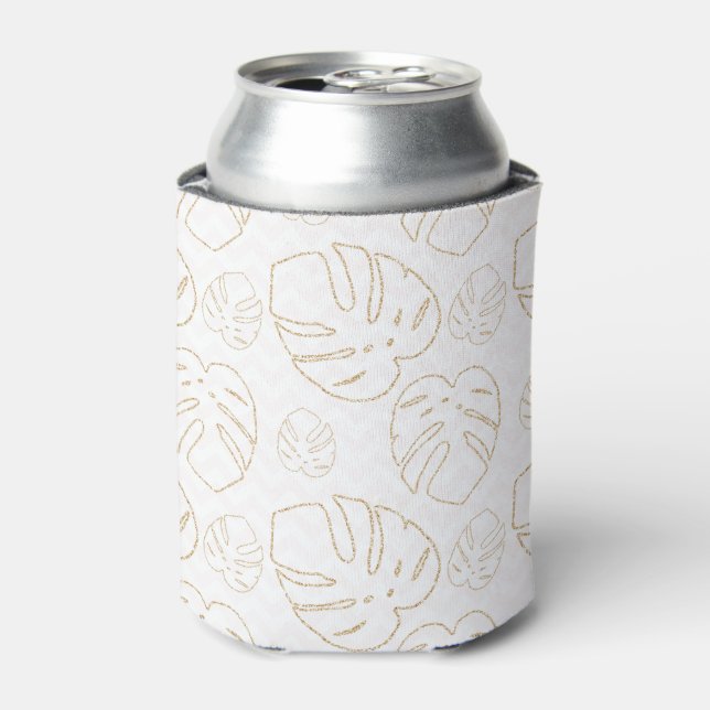 Pretty Gold Leaf Pattern Can Cooler (Can Front)