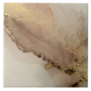 Pretty Gold Light Marble Tile