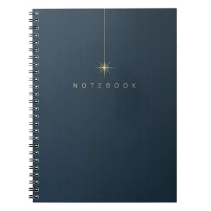 Pretty Gold & Ocean Blue Simple Notebook
