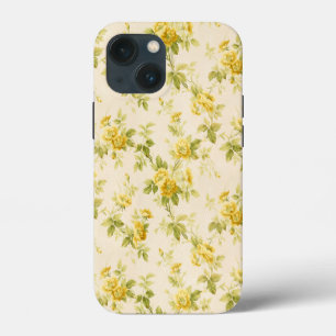 Pretty Golden Yellow Farmhouse Floral iPhone 13 Mini Case