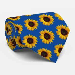 Pretty Golden Yellow Sunflowers Tie