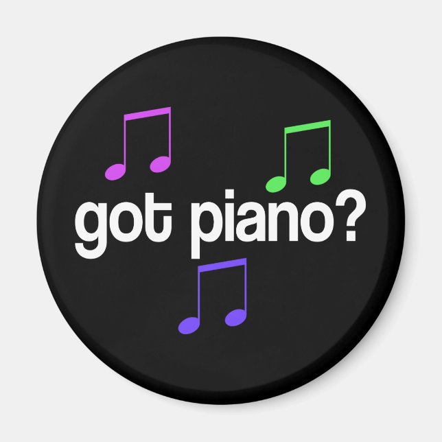 Pretty Got Piano Musical Gift Magnet (Front)